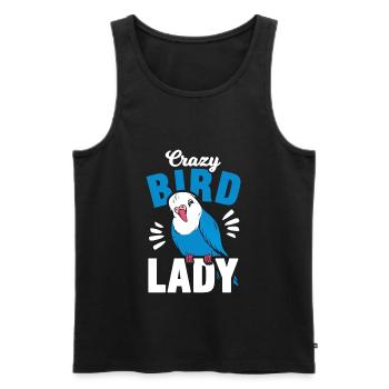 Bird Parakeet Wife Gift - Men's Premium Organic Tank Top - black - Front - Michal (187cm)
