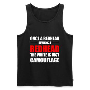 Redhead Hair Quote Funny Humour Dire - Débardeur bio Premium Homme - noir - Devant - Michal (187cm)