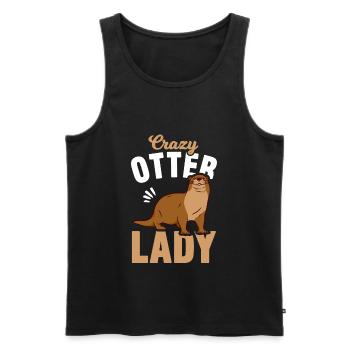 Cadeau de loutre de loutre de loutre - Débardeur bio Premium Homme - noir - Devant - Michal (187cm)