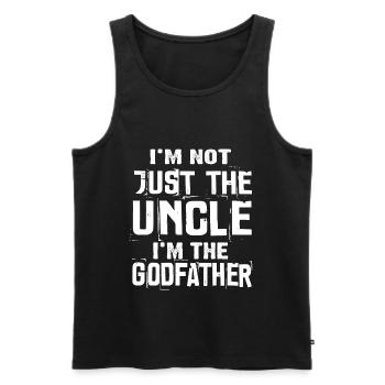 Papa papa oncle Best - Débardeur bio Premium Homme - noir - Devant - Michal (187cm)