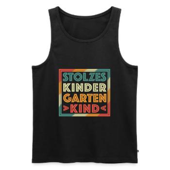 Kindergarten Kind Kindergartenkind - Männer Premium Bio Tank Top - Schwarz - Vorne - Michal (187cm)
