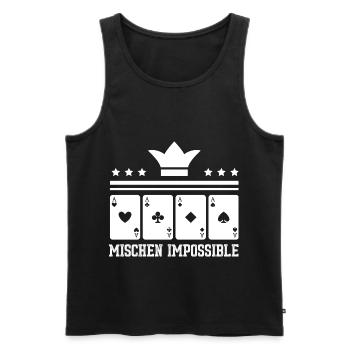 Poker Pokern Ass Casino Hold'em All In Geschenk - Männer Premium Bio Tank Top - Schwarz - Vorne - Michal (187cm)
