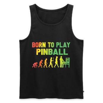 born to play pinball evolution gamen spiel zocken - Männer Premium Bio Tank Top - Schwarz - Vorne - Michal (187cm)