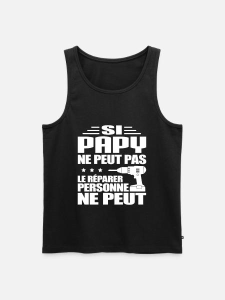 BRICOLAGE - PAPY BRICOLEUR - Débardeur bio Premium Homme - noir