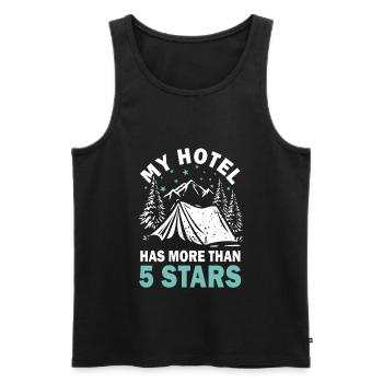Camping Camping Nature Scouts - Men's Premium Organic Tank Top - black - Front - Michal (187cm)