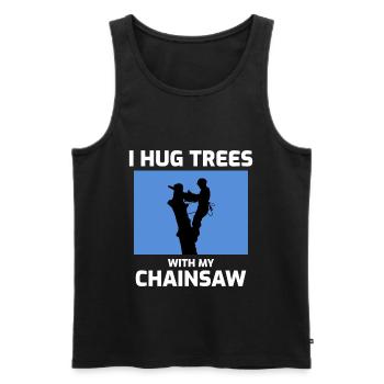 Arborist Tree Surgeon Climber Arboriculture Funny - Men's Premium Organic Tank Top - black - Front - AI Model Male 178 light (178cm)