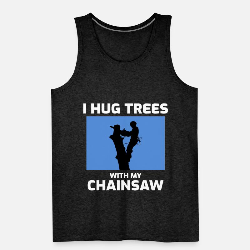 Arborist Tree Surgeon Climber Arboriculture Funny Men's Premium Organic Tank Top