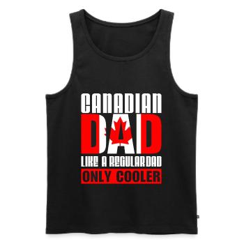 Père papa Canadien cool Canada - Débardeur bio Premium Homme - noir - Devant - Michal (187cm)