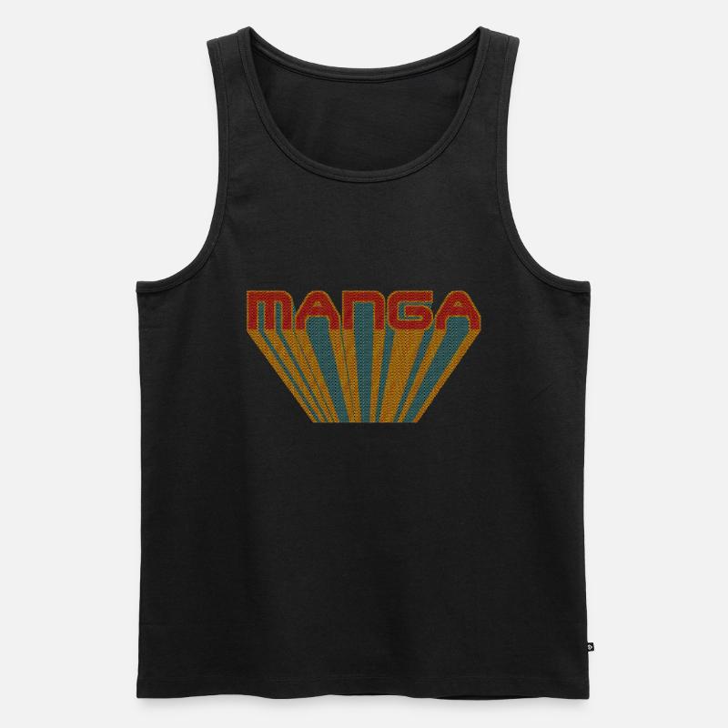 manga - Männer Premium Bio Tank Top - Schwarz