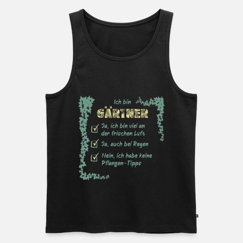 Gärtner - Männer Premium Bio Tank Top - Schwarz