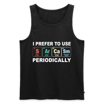 sarcasm chemical elements sarkasmus chemistry stupid - Men's Premium Organic Tank Top - black - Front - AI Model Male 178 light (178cm)