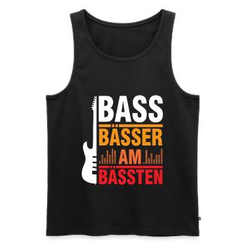 Bass Bassist Musiker Bassgitarre Gitarre - Männer Premium Bio Tank Top - Schwarz - Vorne - Michal (187cm)