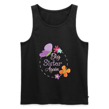I will be big brother sister baby big again - Men's Premium Organic Tank Top - black - Front - AI Model Male 178 light (178cm)