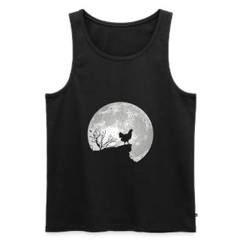 Poulets agriculture ferme lune lune - Débardeur bio Premium Homme - noir - Devant - Michal (187cm)