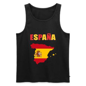 Spanien Design - Männer Premium Bio Tank Top - Schwarz - Vorne - AI Model Male 178 light (178cm)