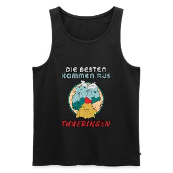 Die Besten kommen ausThüringen - Männer Premium Bio Tank Top - Schwarz - Vorne - Michal (187cm)