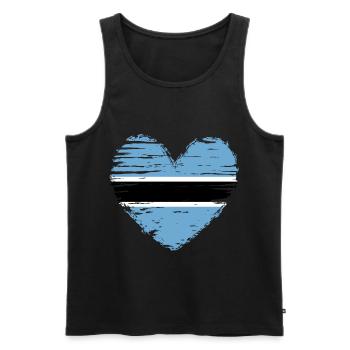 Drapeau drapeau du Botswana - Débardeur bio Premium Homme - noir - Devant - Michal (187cm)