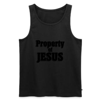 property of jesus - Débardeur bio Premium Homme - noir - Devant - Michal (187cm)