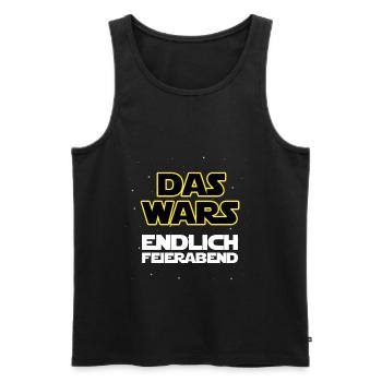 Das wars, endlich Feierabend - Männer Premium Bio Tank Top - Schwarz - Vorne - AI Model Male 178 light (178cm)