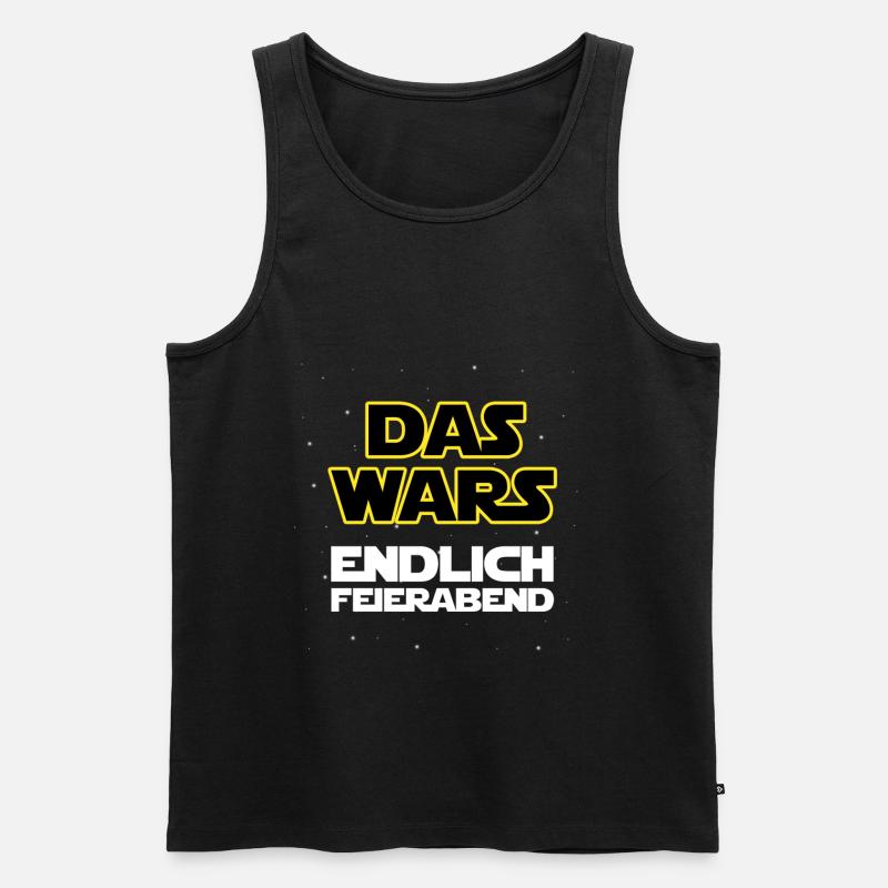 Das wars, endlich Feierabend - Männer Premium Bio Tank Top - Schwarz