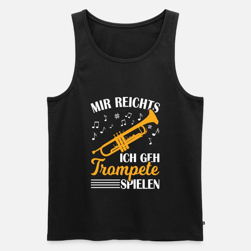 Trompete Trompeter Blasmusik - Männer Premium Bio Tank Top - Schwarz