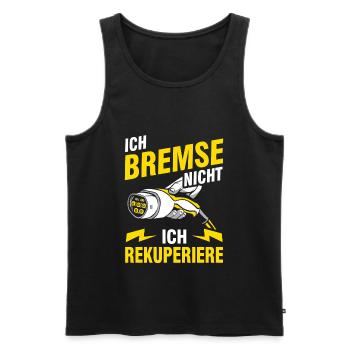 Elektroauto E-Auto Elektrofahrzeug - Männer Premium Bio Tank Top - Schwarz - Vorne - Michal (187cm)