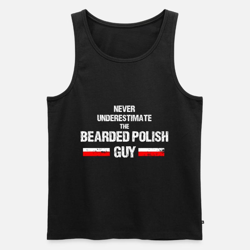 bearded polish - Männer Premium Bio Tank Top - Schwarz