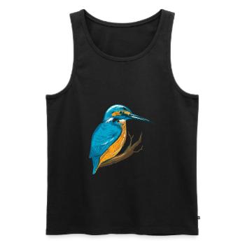 Oiseaux de glace Oiseaux de la faune - Débardeur bio Premium Homme - noir - Devant - Michal (187cm)