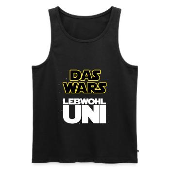 Das wars, Lebwohl Uni! - Männer Premium Bio Tank Top - Schwarz - Vorne - Michal (187cm)