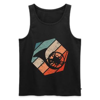 French Horn Hornist - Männer Premium Bio Tank Top - Schwarz - Vorne - AI Model Male 178 light (178cm)