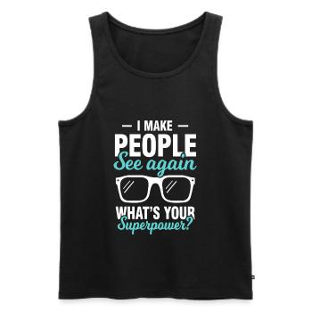 Optician optician Ophthalmologist Ophthalmologist - Men's Premium Organic Tank Top - black - Front - Michal (187cm)