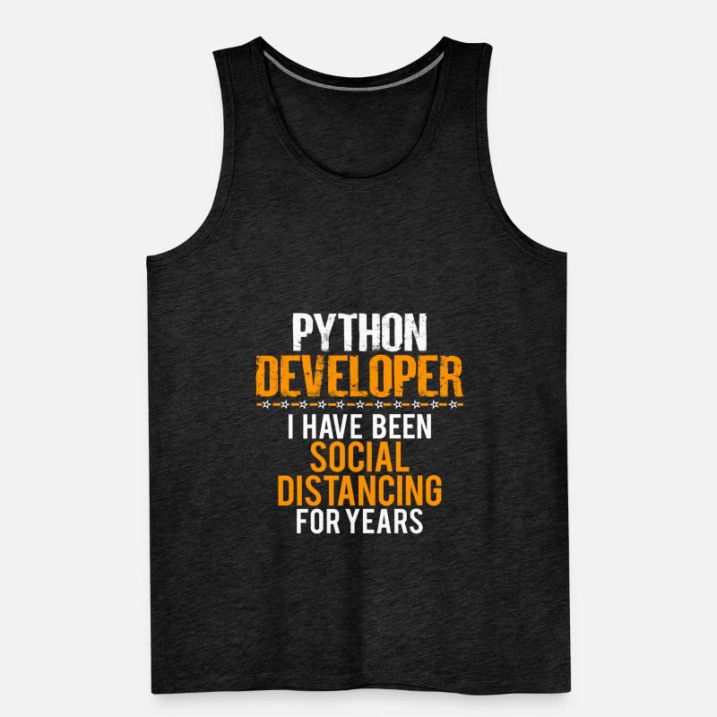 Python Developer Lustiges Shirt, schöne sarkastische T-Shirt Männer Premium Bio Tank Top