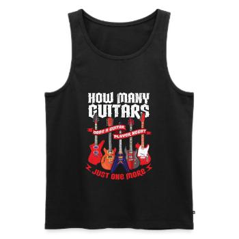 How Many Guitars Does A Guitar Player Need Gitarre - Men's Premium Organic Tank Top - black - Front - Michal (187cm)