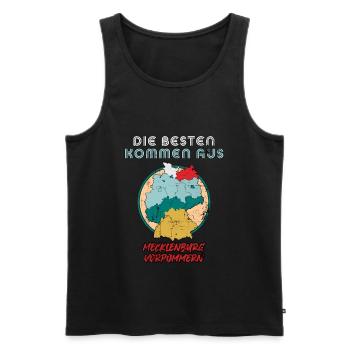 Die Besten kommen aus Mecklenburg Vorpommern - Männer Premium Bio Tank Top - Schwarz - Vorne - AI Model Male 178 light (178cm)