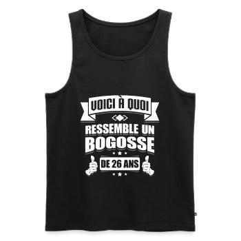 BOGOSSE DE 26 ANS - Débardeur bio Premium Homme - noir - Devant - Michal (187cm)