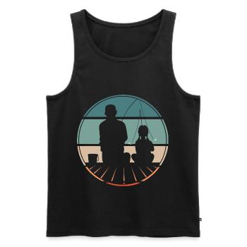 Father daughter - Men's Premium Organic Tank Top - black - Front - Michal (187cm)