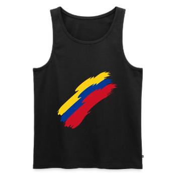 Colombia - Men's Premium Organic Tank Top - black - Front - Michal (187cm)