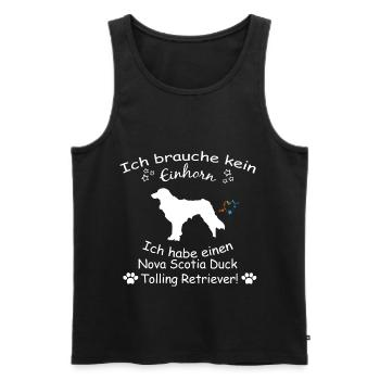 Nova Scotia Duck Tolling Retriever - Männer Premium Bio Tank Top - Schwarz - Vorne - Michal (187cm)