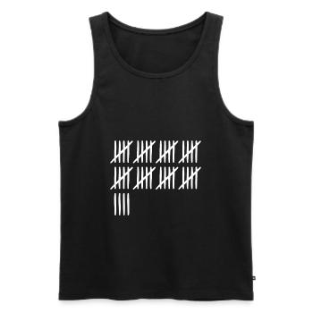 44 Geburtstag Strichliste 44 Jahre alt - Männer Premium Bio Tank Top - Schwarz - Vorne - AI Model Male 178 light (178cm)