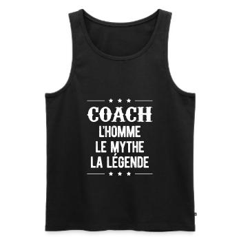COACH L'HOMME LE MYTHE LA LÉGENDE - Débardeur bio Premium Homme - noir - Devant - Michal (187cm)