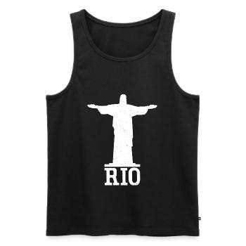 Rio De Janeiro Christo Jesus Statue - Männer Premium Bio Tank Top - Schwarz - Vorne - AI Model Male 178 light (178cm)