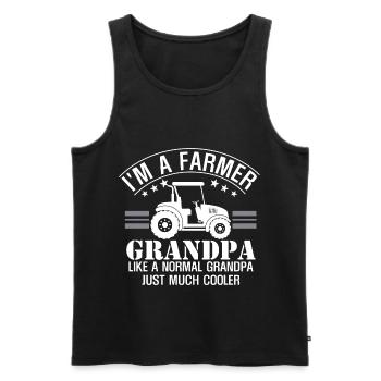 Bauer Opa - Männer Premium Bio Tank Top - Schwarz - Vorne - AI Model Male 178 light (178cm)
