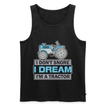 Snoring tractor - Men's Premium Organic Tank Top - black - Front - AI Model Male 178 light (178cm)