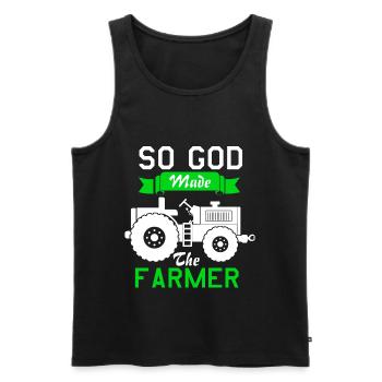 Gott Bauer - Männer Premium Bio Tank Top - Schwarz - Vorne - Michal (187cm)