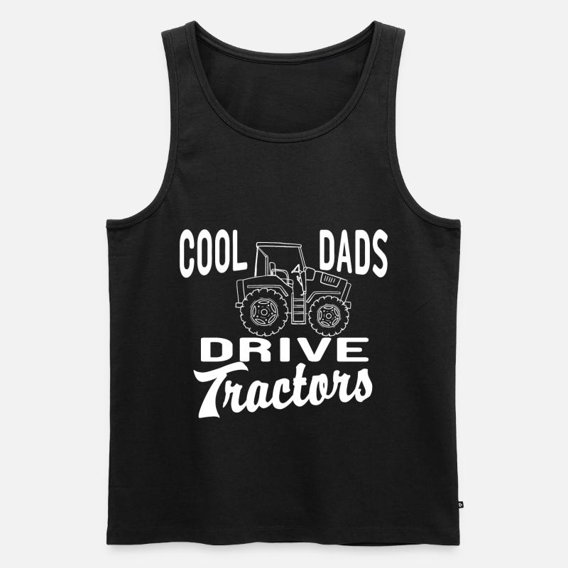 Papa Traktor - Männer Premium Bio Tank Top - Schwarz
