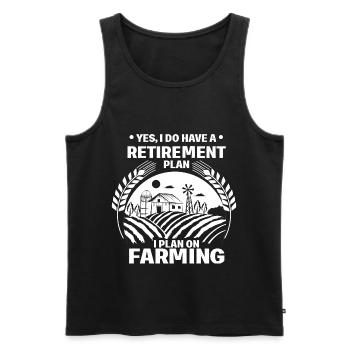 Retraités Agriculture - Débardeur bio Premium Homme - noir - Devant - Michal (187cm)