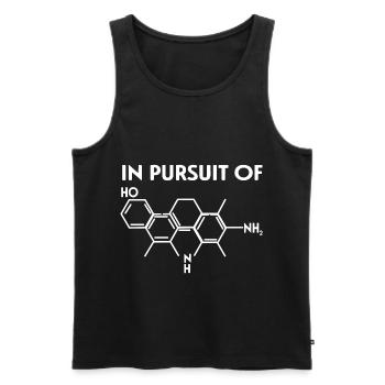 Striving for happiness Molecule Chemistry Atoms Happy - Men's Premium Organic Tank Top - black - Front - AI Model Male 178 light (178cm)