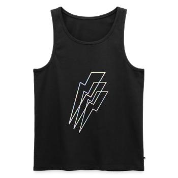 Blitz holographisch - Männer Premium Bio Tank Top - Schwarz - Vorne - AI Model Male 178 light (178cm)