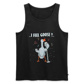 i feel goose i love goose goose fly bird - Men's Premium Organic Tank Top - black - Front - AI Model Male 178 light (178cm)