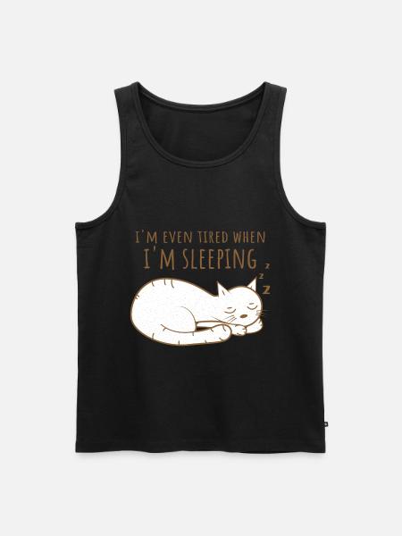 Not today lazy cat paresse chat chat chatte relax paresseux - Débardeur bio Premium Homme - noir